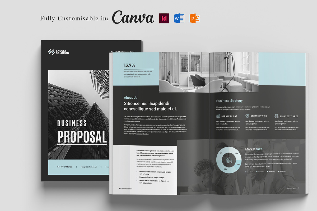 Project Proposal Template | Canva, a Brochure Template by DesVert (Photo 1 of 5)