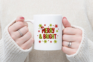 Merry and Bright Png Yarn Christmas, an Illustration by designcity5