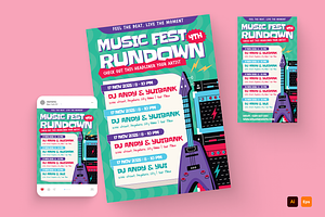 Music Fest Schedule Event Flyer