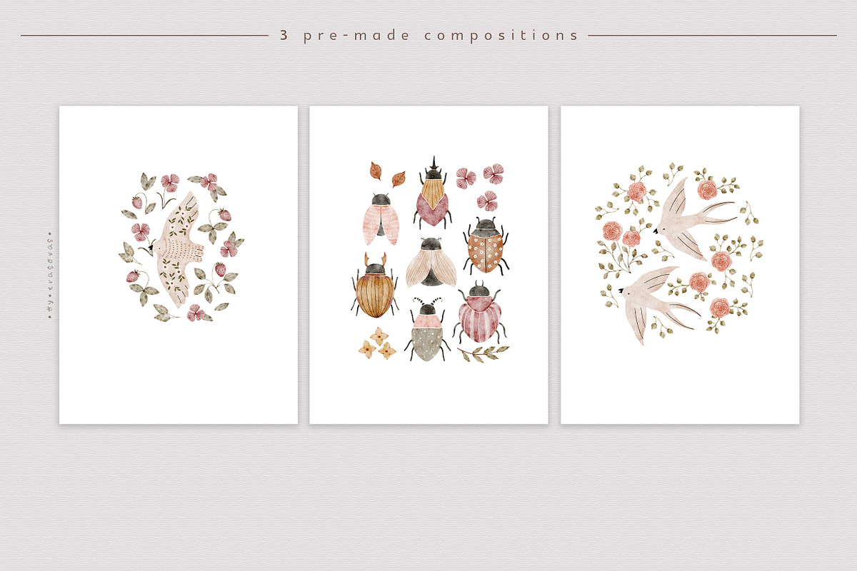 AUTUMN GARDEN watercolor set, an Object Illustration by erasovas (Photo 10 of 13)