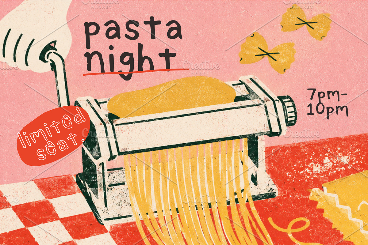 PestaPasta Handwriting Font Family, a Handwritten Font by Aftershift (Photo 3 of 9)