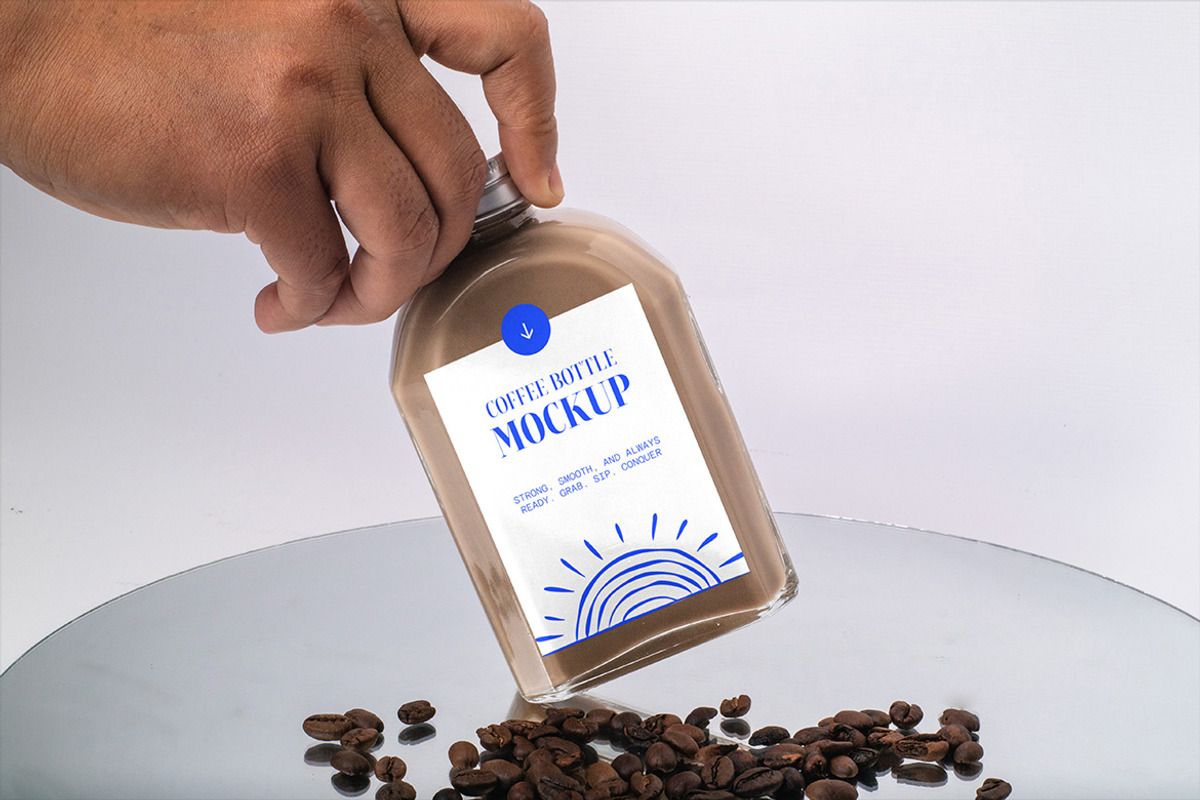 Cold Brew Bottle Mockup - VOL 2, a Packaging Mockup by Simetrica Labs (Photo 2 of 3)