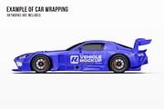 GT3 Race Car Performance Coupe Set, an Advertising Mockup by Halal Graphic Studio (Thumbnail 7 of 12)