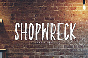 Shopwreck Marker Font, a Sans Serif Font by Creativeqube Design (Thumbnail 1 of 7)