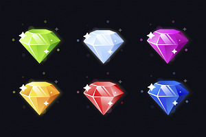 Luxury Crystal Gems Collection, an Object Graphic by ProArt