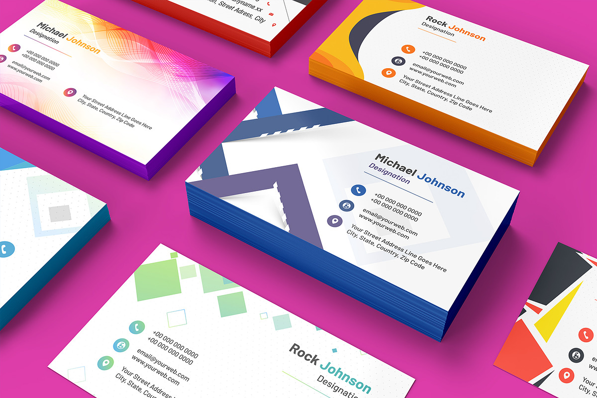 Business Card Mockups - 10 Views, an Advertising Mockup by Illusiongraphic (Photo 7 of 24)