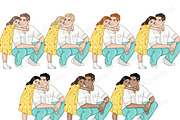 Fathers Day Clipart | Family Clipart, a Person Illustration by GlamArtZhanna (Thumbnail 2 of 5)