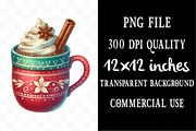 Watercolor Comfort Christmas Clipart, an Illustration by Designking (Thumbnail 4 of 5)