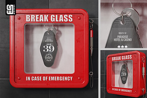 Keychain in Emergency Box Mockup, an Advertising Mockup by SD Mockup