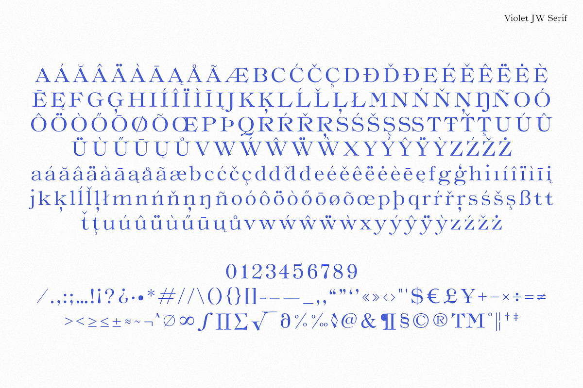 Violet JW Professional Font Duo preview 2