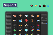 Emotion of sports games icons set, an Emoji Icon by Amazing Custom Icons (Thumbnail 5 of 6)
