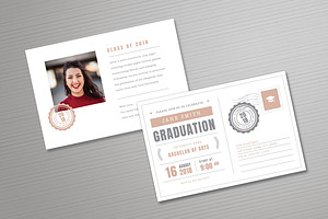 Postcard Graduation Invitation