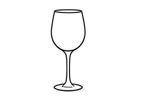 Elegant wine glass illustration on a, an Arts & Entertainment Photo by ZinetroN