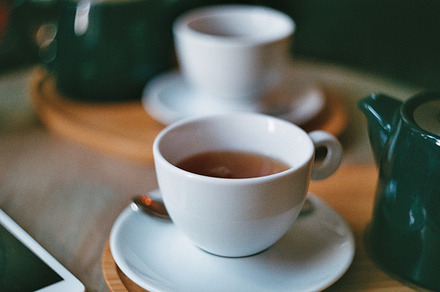 Drinking tea with friends stock photo containing tea and tablet, a Food & Drink Photo by Kasia Górska