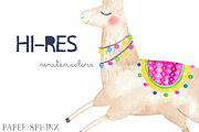 No Drama Llamas Clipart, an Illustration by PaperSphinx (Thumbnail 3 of 3)