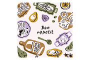 Doodle morning, breakfast food cards, a Food Illustration by Good Studio (Thumbnail 4 of 6)