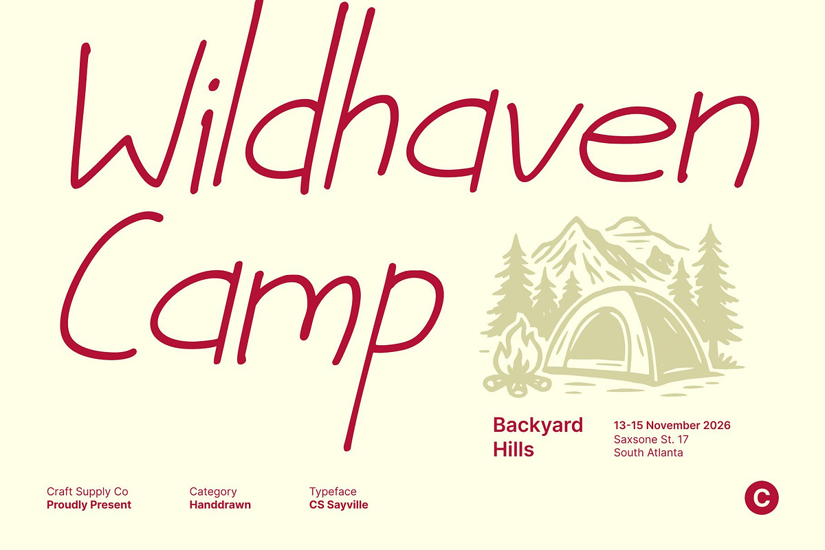CS Sayville – Handwriting Font, a Handwritten Font by Craft Supply Co. (Photo 6 of 8)