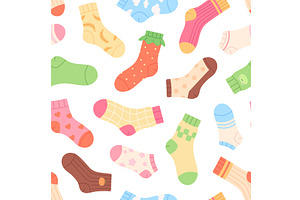 Socks seamless pattern. Children, an Object Illustration by LadadikArt