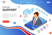 Isometric Online Customer Support, a Person Illustration by TAlex (Thumbnail 6 of 6)