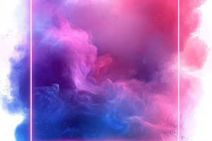 Abstract Pink Blue Nebula Cosmic Clo, an Abstract Photo by Pixeness Studio