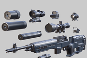 3DRT - Modern firearms HD - M14, an Object 3D Model by 3DRT.com (Thumbnail 2 of 7)