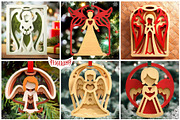Angels Bundle 3D Layered Cut Files, a Decorative Illustration by pixaroma (Thumbnail 2 of 5)