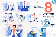 Medicine Vector Scenes, a Landing Page Template by Tera Vector (Thumbnail 1 of 2)