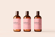 Amber Glass Bottle Mockups, a Cups & Container Mockup by pmvch (Thumbnail 3 of 10)
