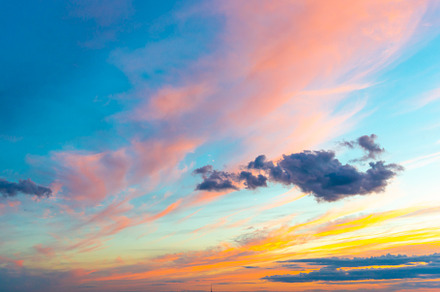 Sunset sky with sunset clouds, a Nature Photo by Vapi