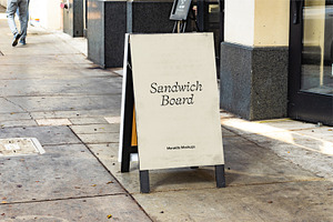 Urban Sandwich Board Mockup PSD