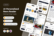 Newzup – Minimalist AI News App, an App Template by productype1 (Thumbnail 1 of 5)