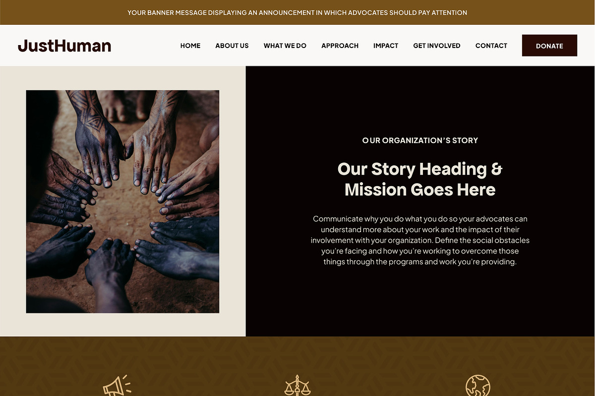 Human Rights Showit Website Template, a WordPress Template by Studio Humankind (Photo 19 of 20)
