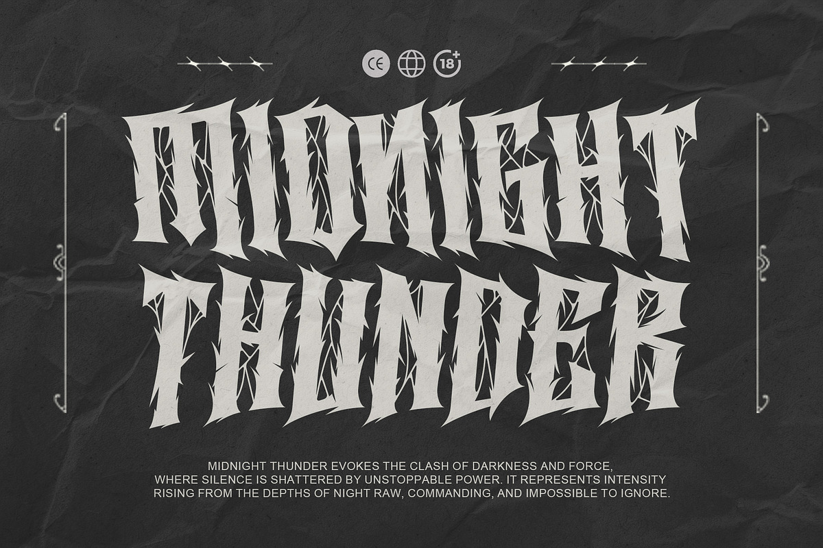 Ravok – Heavy Metal Blackletter Font, a Blackletter Font by Letterara (Photo 8 of 15)