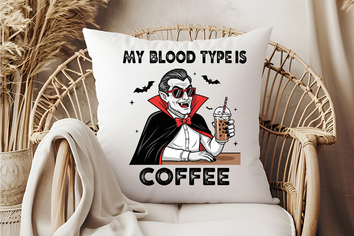 Funny Coffee Sarcastic Vampire Hallo, an Illustration by DreamCafeArt (Photo 5 of 7)