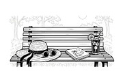 Vintage Park Bench Vector Bundle, an Illustration by jahid234 (Thumbnail 6 of 49)