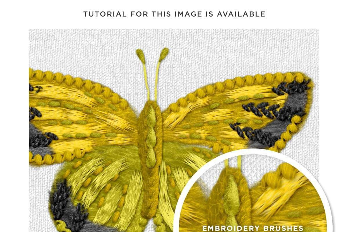 Realistic Embroidery Effect Brushes, a Brush Add-On by Creators Couture (Photo 14 of 26)