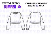 Cropped Crewneck Jumper, an Apparel Mockup by Doroty Dafne Designs (Thumbnail 2 of 7)