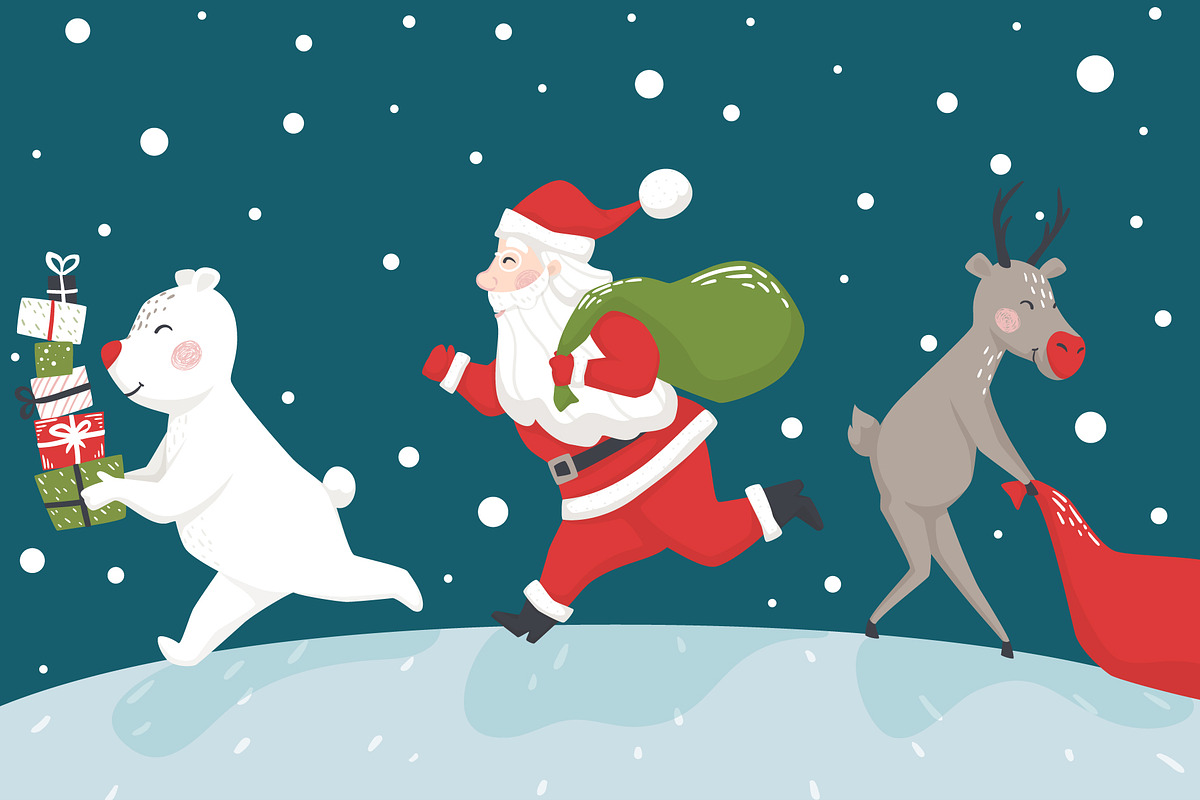 Santa and Co, an Animal Illustration by MeadowFox (Photo 5 of 7)