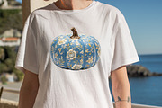 Blue Grandmillennial Pumpkin Clipart, an Illustration by SVGArt (Thumbnail 7 of 8)