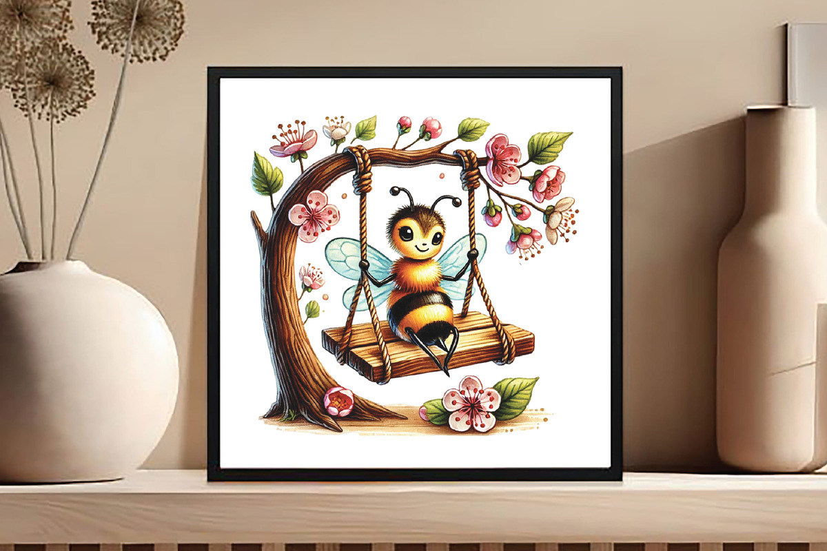 Spring Bees Clipart 2, an Illustration by DreamCafeArt (Photo 5 of 5)