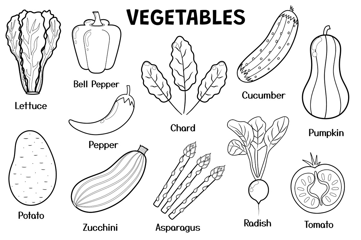 Fruits and Vegetables Clipart Bundle, an Object Graphic by Gulnara Sabirova (Photo 26 of 35)