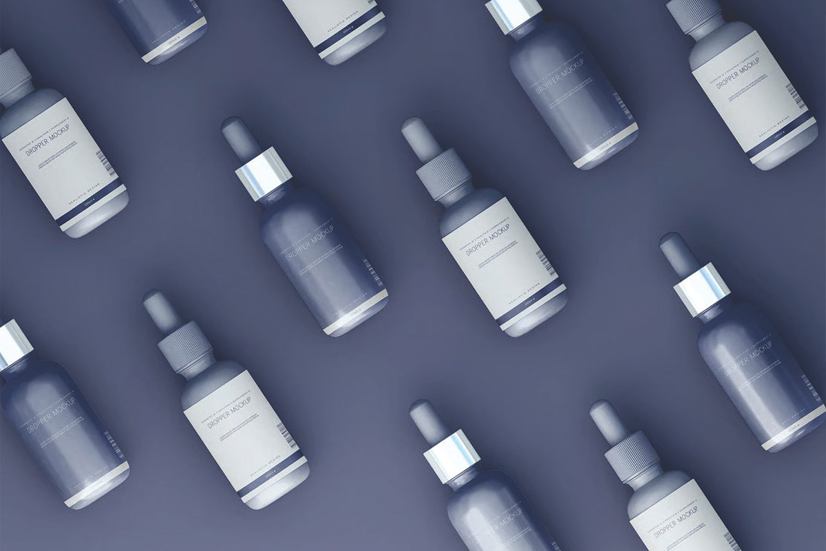Dropper Bottles Mockup, an Advertising Mockup by skybluecreative (Photo 1 of 3)