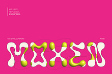 Moxen - Liquid Wavy Bubble Font