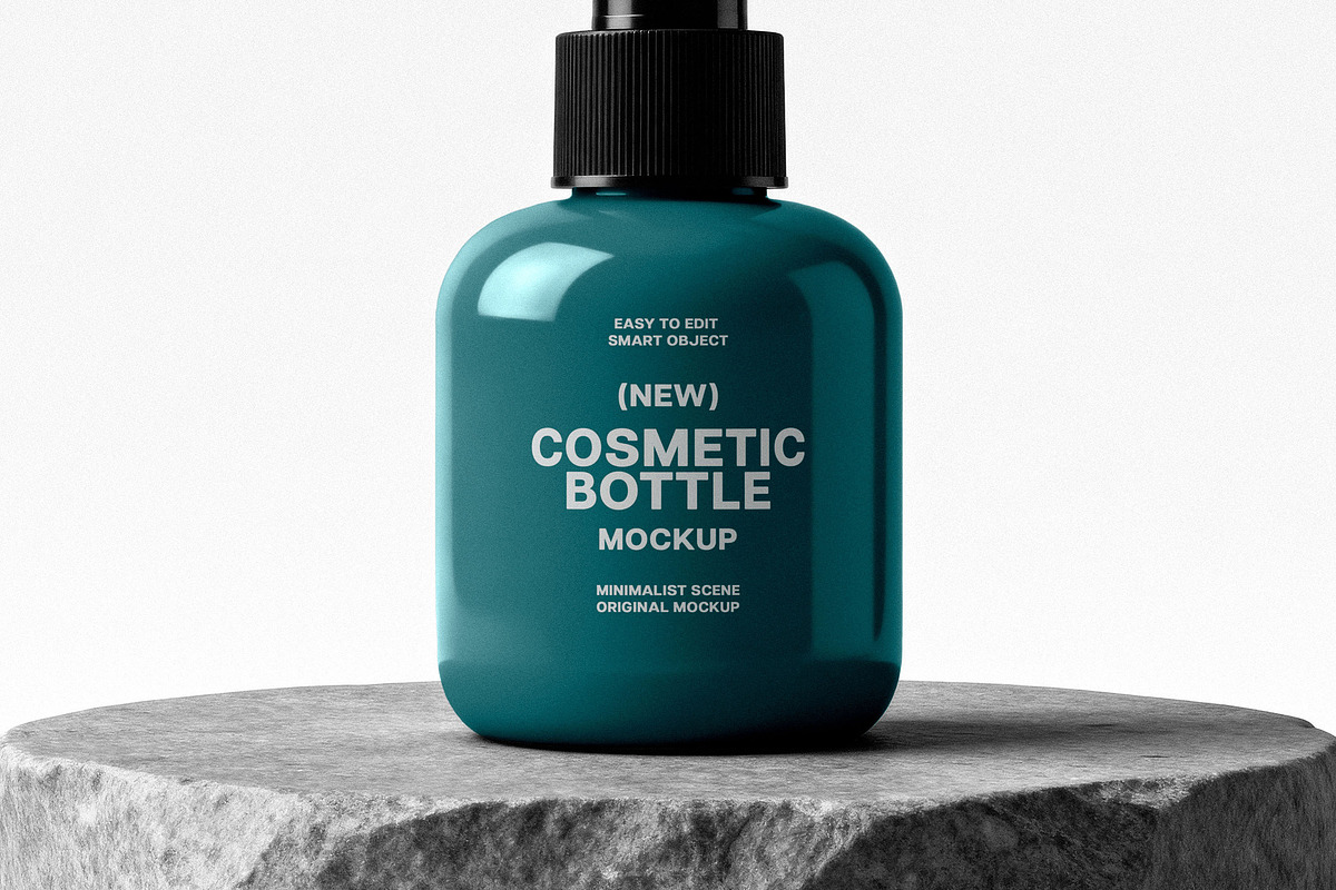 Stubby Shower Gel Bottle Mockup, a Packaging Mockup by Design Squad (Photo 3 of 4)