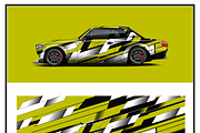 Vivid Racing Car Wrap Design, an Object Illustration by CarWrap design (Thumbnail 3 of 3)