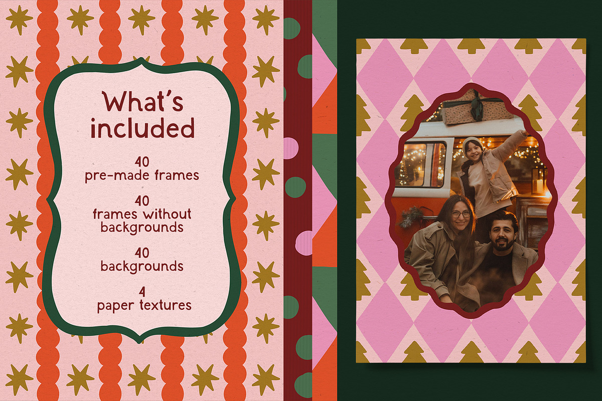 Merry Season - Frames & Backgrounds, an Object Graphic by ArtFM (Photo 2 of 12)