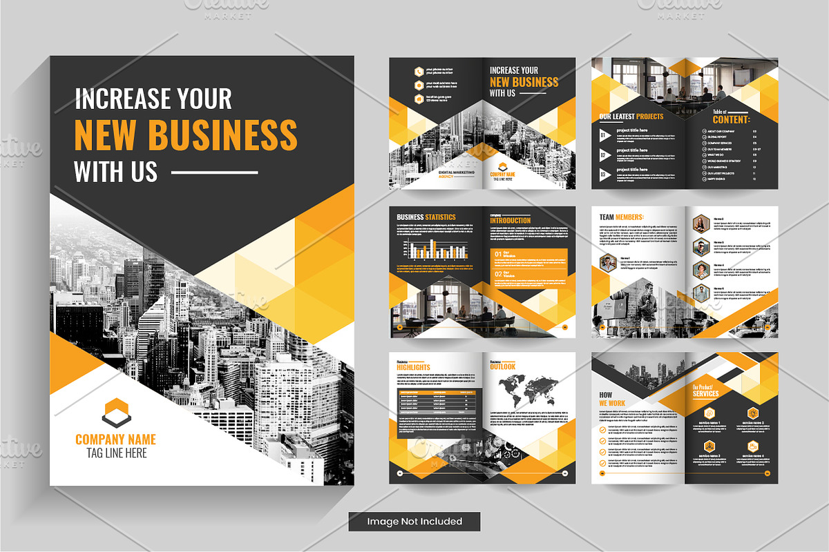 Bi fold Company Profile Brochure, a Brochure Template by Tanuart
