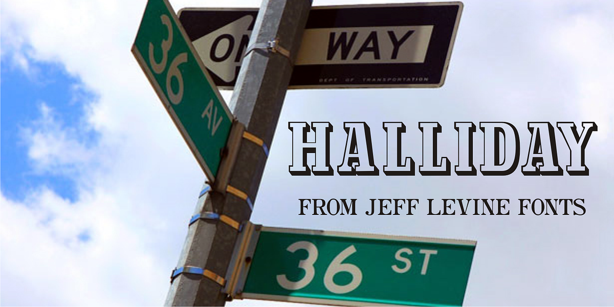 Halliday JNL, a Slab Serif Font by Jeff Levine Fonts