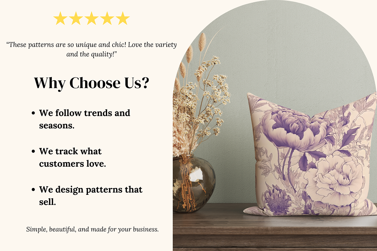 Vintage Ink Floral Patterns, a Pattern Graphic by Ninterints (Photo 3 of 15)