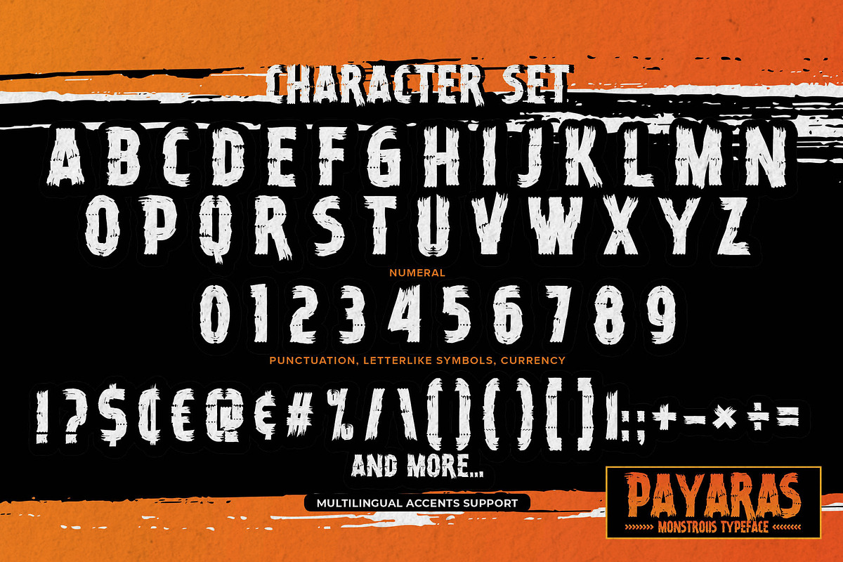 Payaras – Monstrous Typeface, a Handwritten Font by Almarkhatype (Photo 7 of 8)